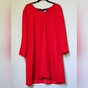 GAP Red Long Sleeve Dress